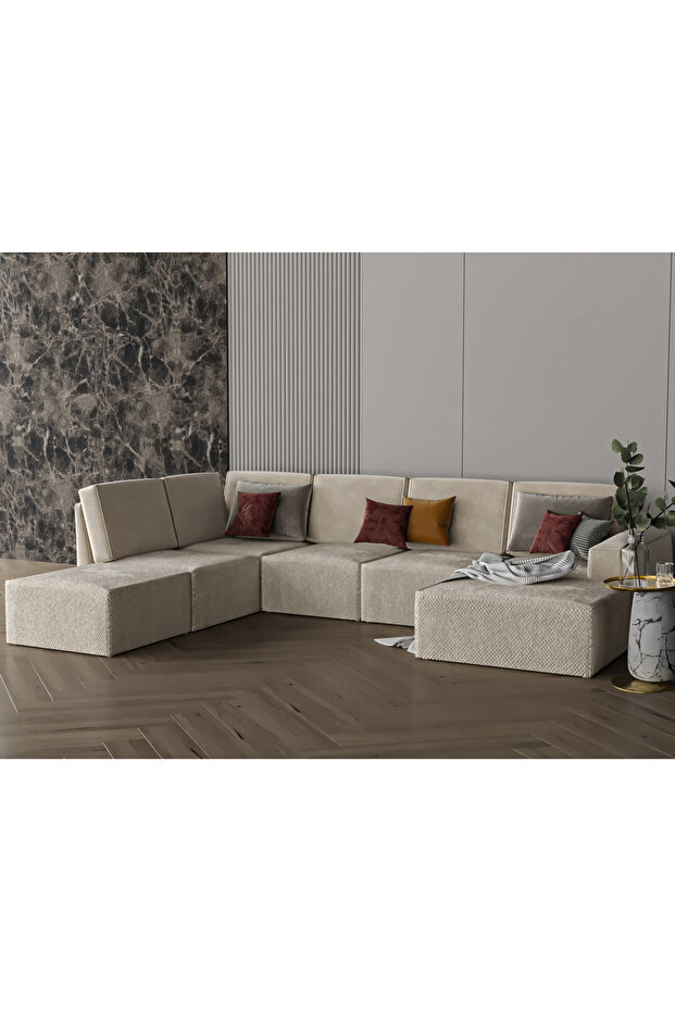 Velvet chair size 84x80x90 cm - gray