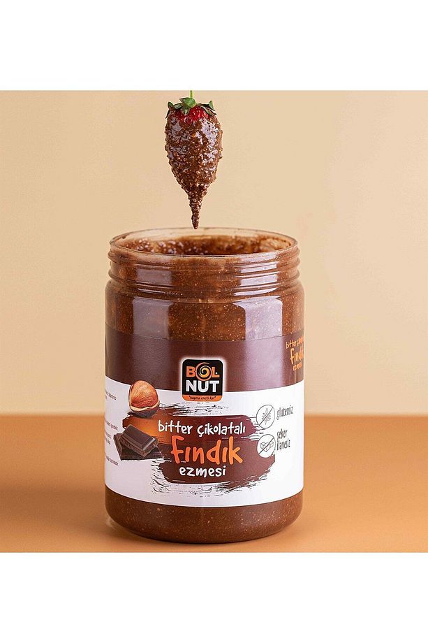1 Kilo Şekersiz Bitter Çikolatalı Fındık Ezmesi Crunch - 2