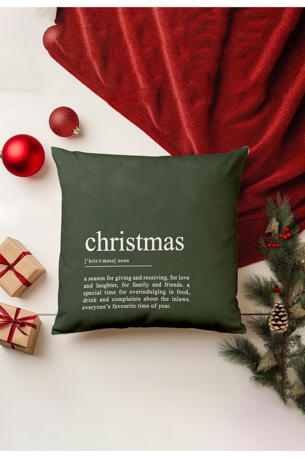 Christmas Themed Throw Pillow Cover / Christmas - Christmas Cushion Cover (Double-Sided Printed - Hidden Zipper)