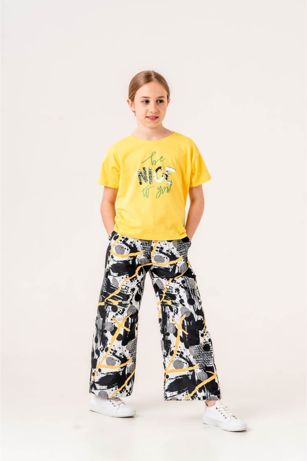 Girl's Printed Crew Neck 5/12 Years Old Team