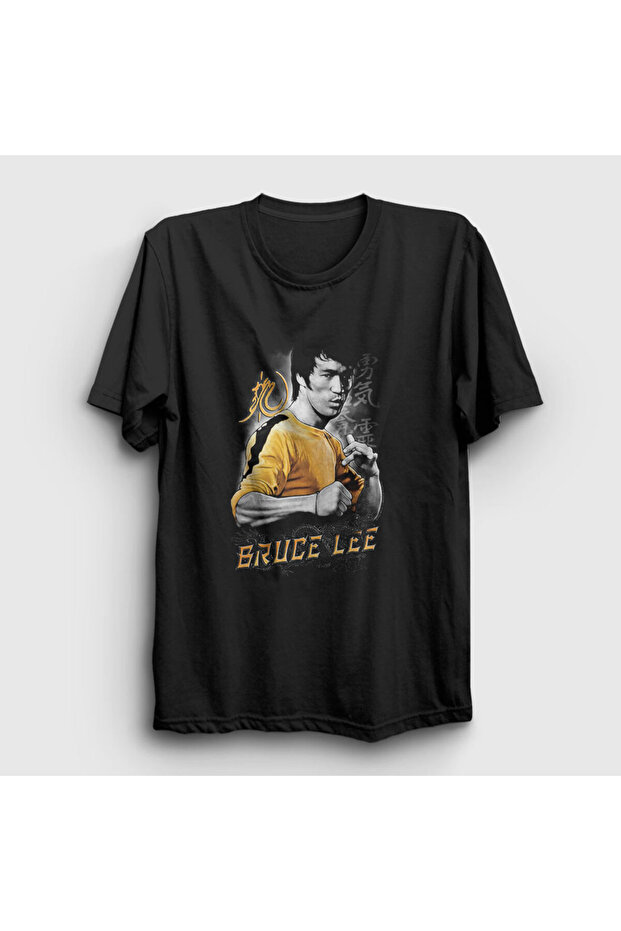 Unisex Black Tracksuit Bruce Lee T-Shirt 256Zw