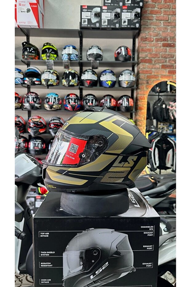 STREAM 2 ROAD MAT SİYAH-GOLD-GRİ KASK - 1