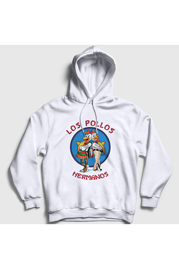 Unisex White Los Pollos Hermanos Breaking Bad Hooded Sweatshirt406799tt