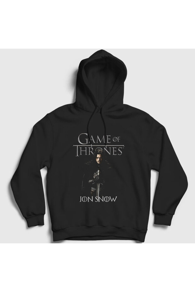 Unisex Black Jon Snow V2 Series Game Of Thrones Hooded Sweatshirt360063tt
