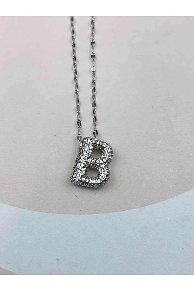 çelik harf kolye - 1