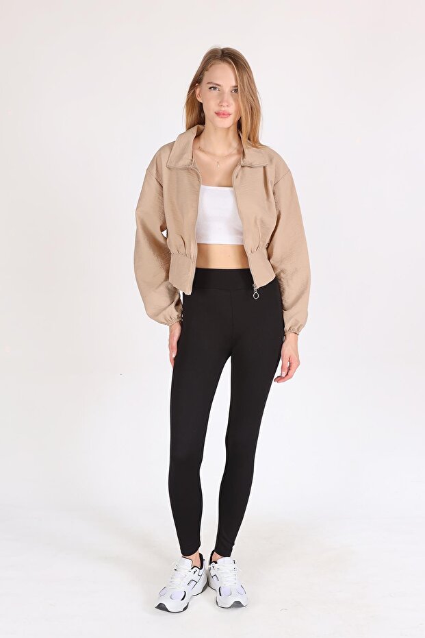 سترة قصيرة من فرو المنك موديل 4296A - بسحاب أمامي - 7