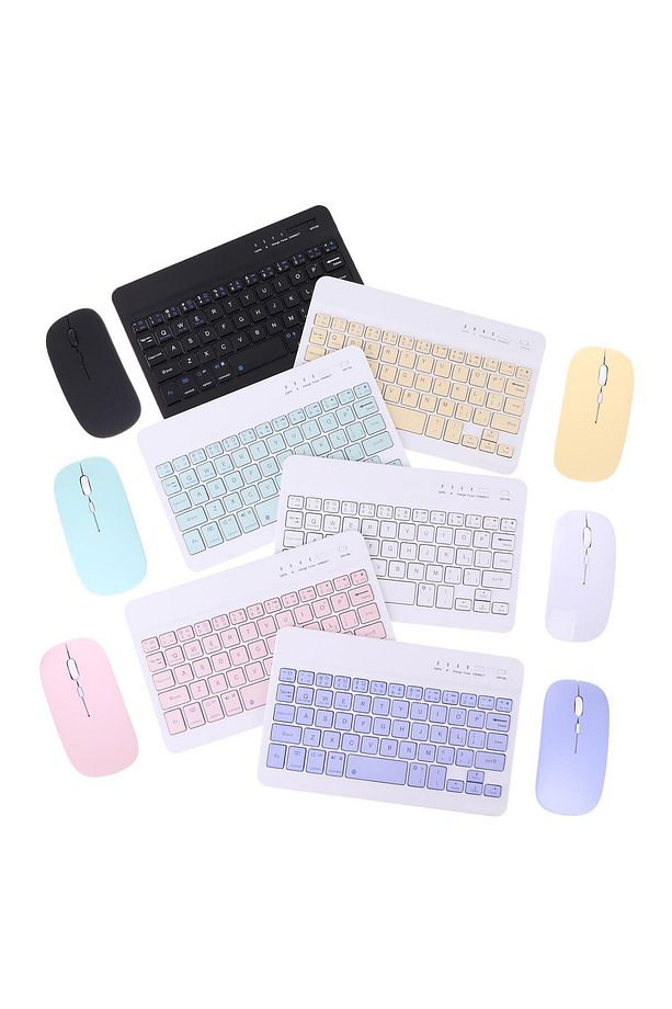 BLUETOOTH + USB WİRELESS KLAVYE MOUSE SETİ SESSİZ ŞARJLI BT+USB MOUSE & KEYBOARD SET - 5