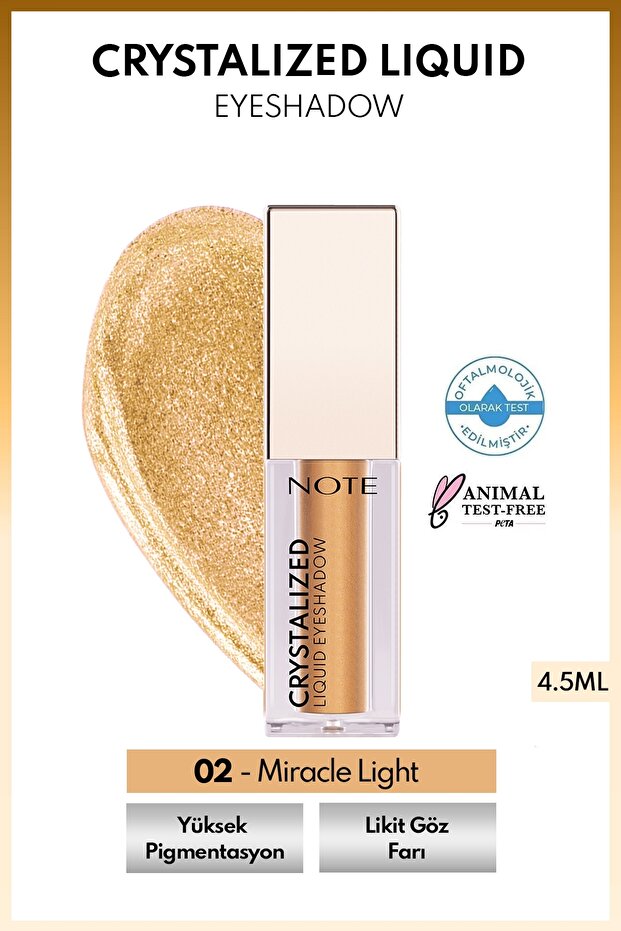 Crystalized Liquid Eyeshadow Liquid Metallic Eyeshadow - 02 Miracle Light - 1