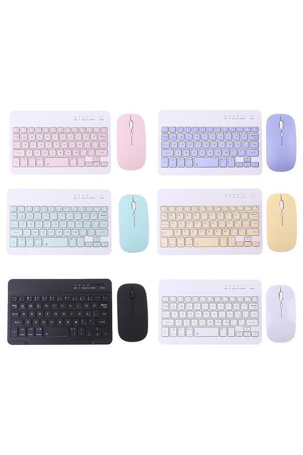 BLUETOOTH + USB WİRELESS KLAVYE MOUSE SETİ SESSİZ ŞARJLI BT+USB MOUSE & KEYBOARD SET - 2