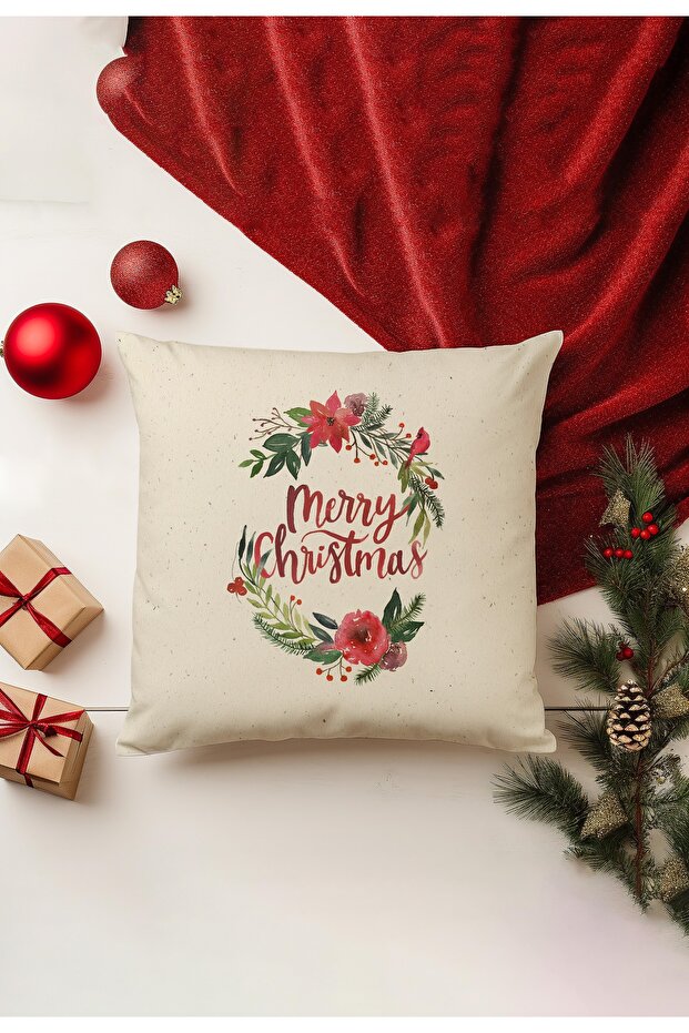 Christmas Themed Throw Pillow Cover / Christmas - Christmas Cushion Cover (Double-Sided Printed - Hidden Zipper)