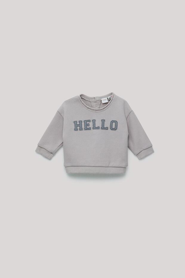 BG Store بيبي بوي سويت شيرت رمادي