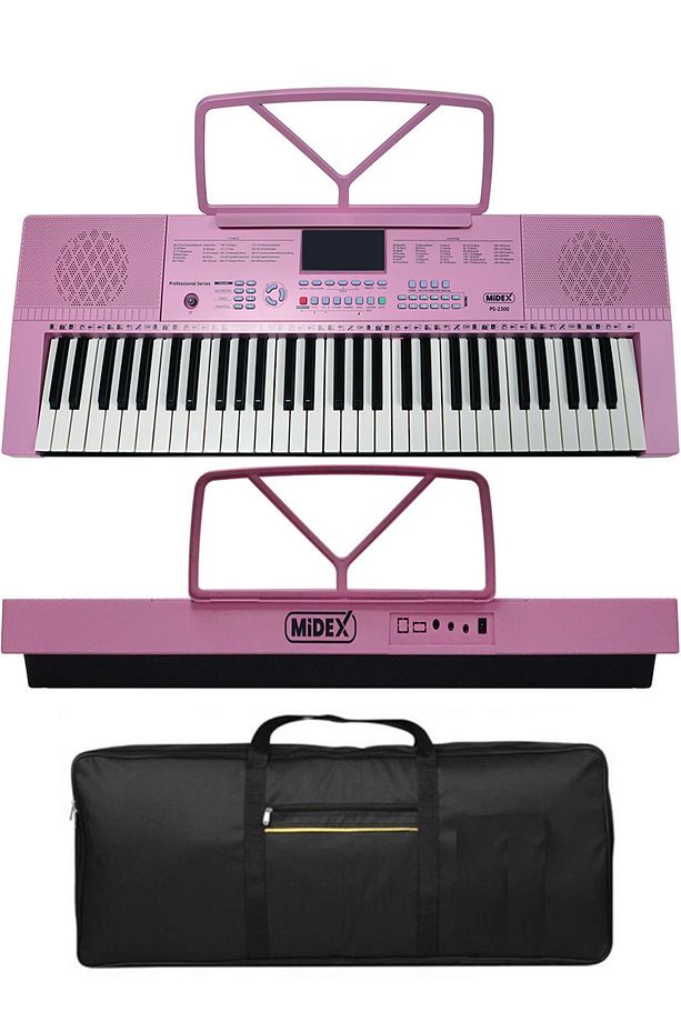 PS-2300PK 61 Tuşlu Org Seti Pembe Kaliteli Başlangıç İçin Uygun - 2