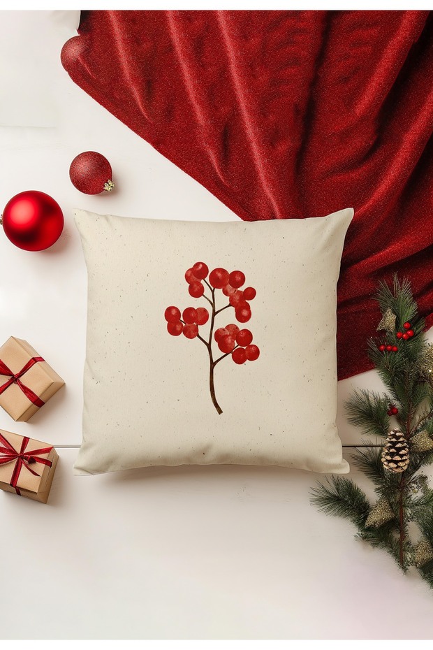 Christmas Themed Throw Pillow Cover / Christmas - Christmas Cushion Cover (Double-Sided Printed - Hidden Zipper)