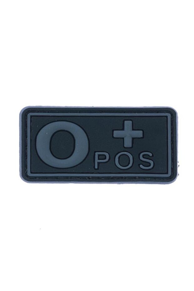 Mil Tec Blood Group Military Coat of Arms, Patch O Rh + Black