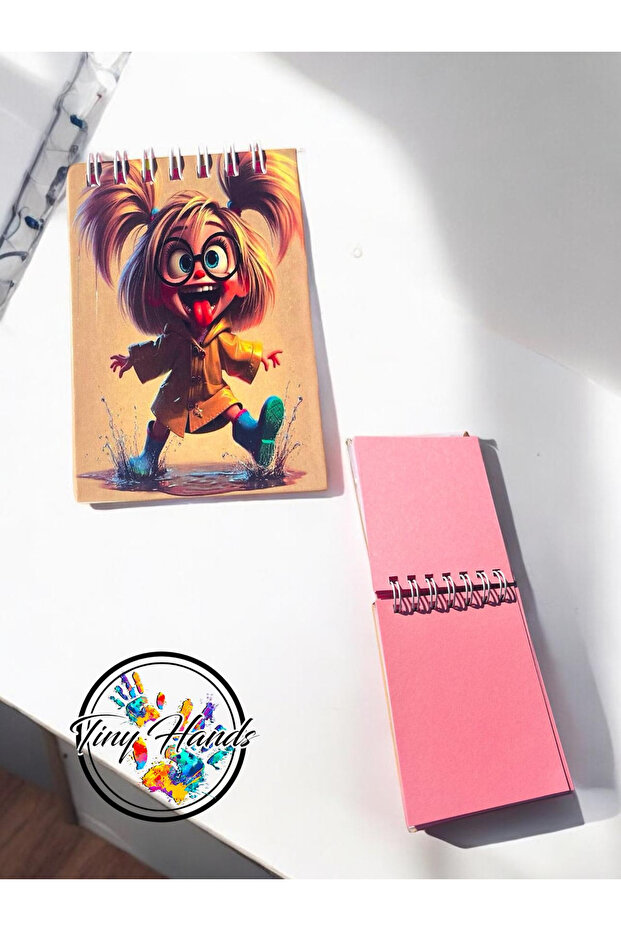 Mini blocnotes 7*10 cm Blocnotes cu copertă rigidă Blocnotes cu tematică Crazy Girl Caiet de teme - 2