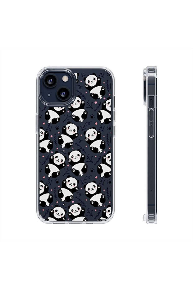 حافظة هاتف آيفون 14 بلس شفافة مطبوع عليها نقوشات شفافة متينة للهاتف - 1