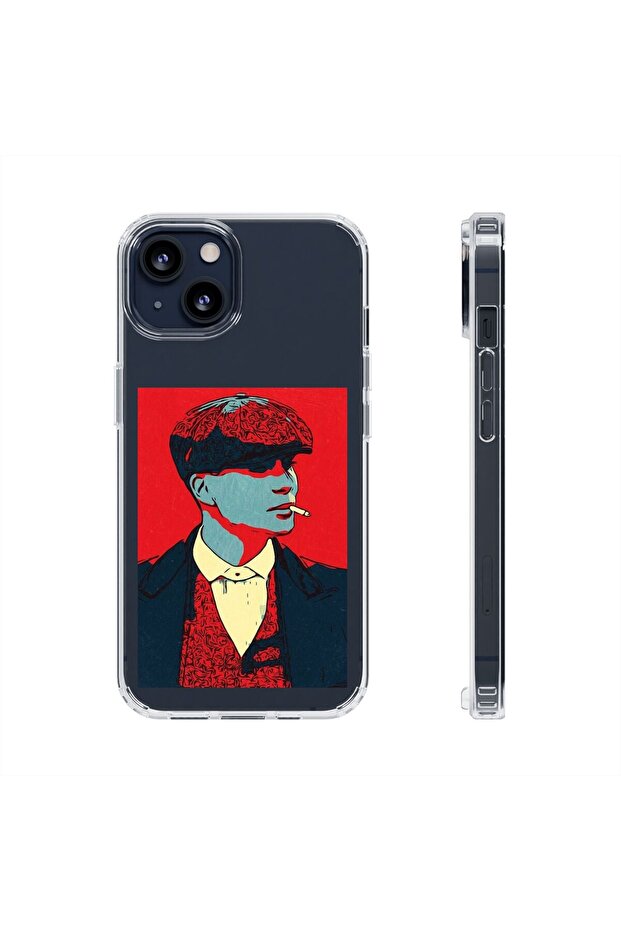 حافظة هاتف آيفون 15 شفافة مطبوعة حافظة هاتف متينة بنمط - 1