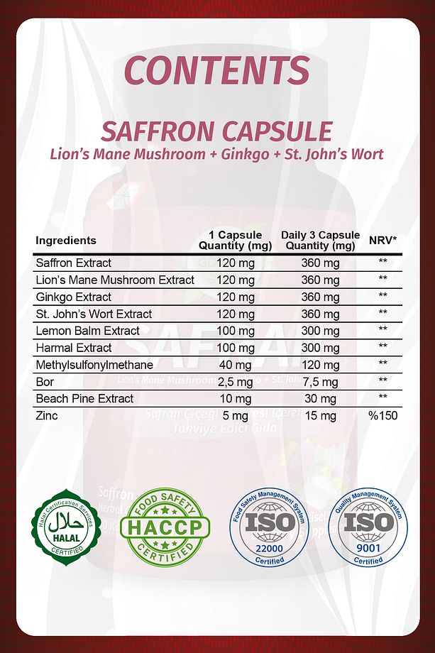 Safran Kapsül (SAFFRON CAPSULE) - 3