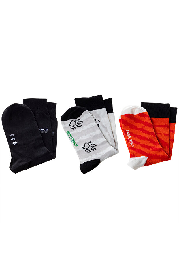 جوارب قطن منقوش للرجال من دوغز، عبوة من 3 أزواج - 1