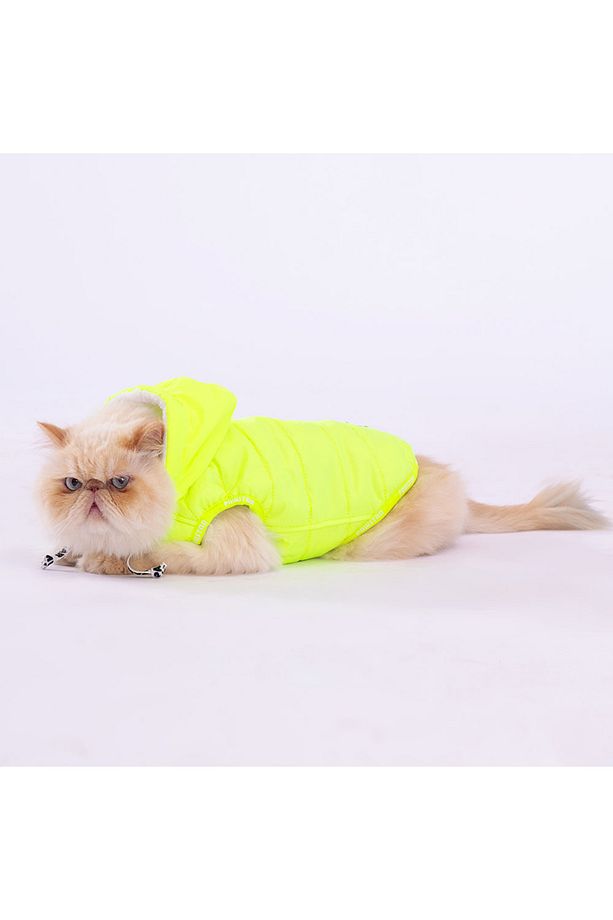 Neon Sarı Railway Anorak Yelek Köpek Yeleği Köpek Kıyafeti Köpek Yağmurluk - 3