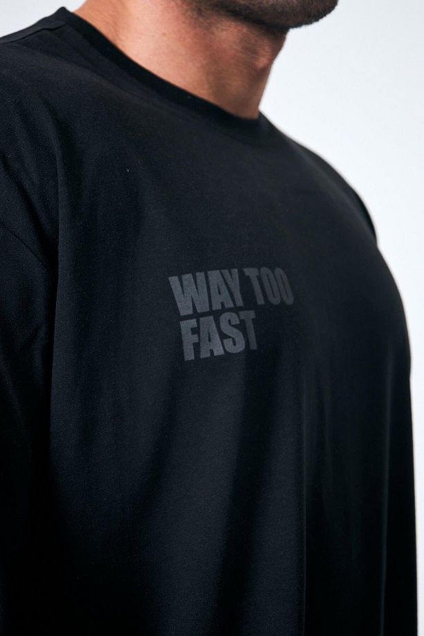 “Way Too Fast” Arka Ve Ön Kabartma Baskılı Oversize - 2