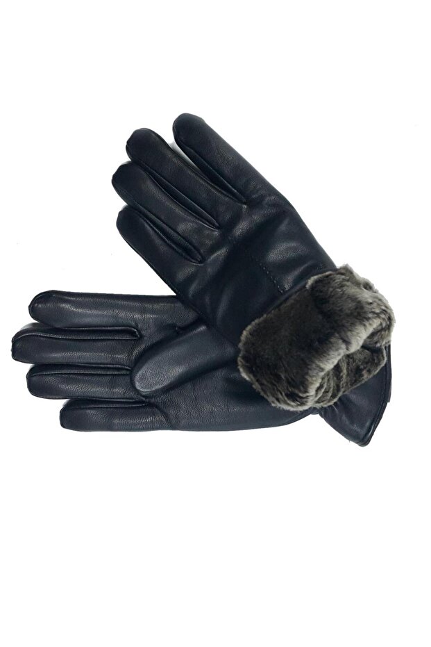 Tek Dikişli Bayan Kürklü Eldiven - 7