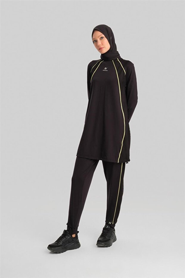 Ankle Banded Elastic Waist Trousers 23K2516 Black