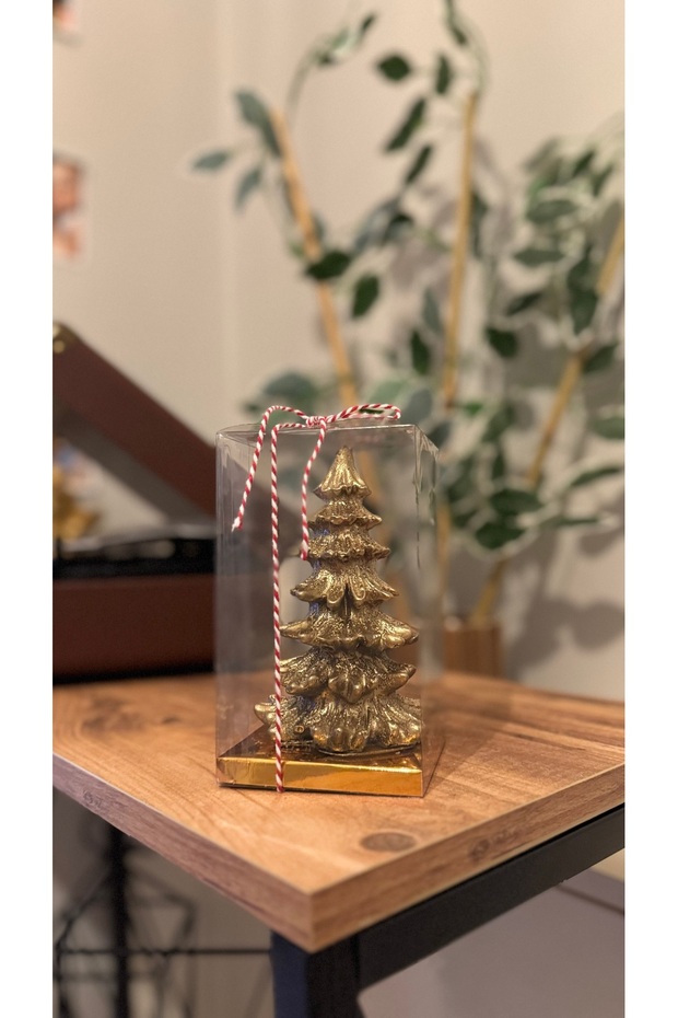 3’lü Yılbaşı Çam Ağacı Altın Sarısı - 3