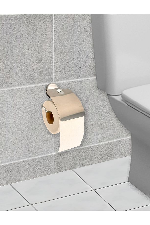 Paslanmaz Krom Tuvalet Kağıtlık, Wc Kağıtlık, Tuvalet Kağıdı Askısı Vidalı - 1