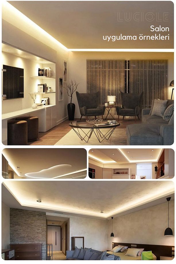 Şerit Led 2 Metre Gün Işığı  3 Çipli Pro Ambiyans Aydınlatma Mutfak Salon Yatak Odası lambader - 6