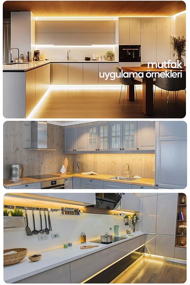 Şerit Led 2 Metre Gün Işığı  3 Çipli Pro Ambiyans Aydınlatma Mutfak Salon Yatak Odası lambader - 2