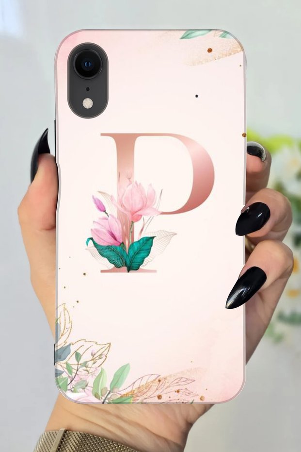Apple iPhone Xr Compatible Letter P Pattern Hd Printed Silicone Case