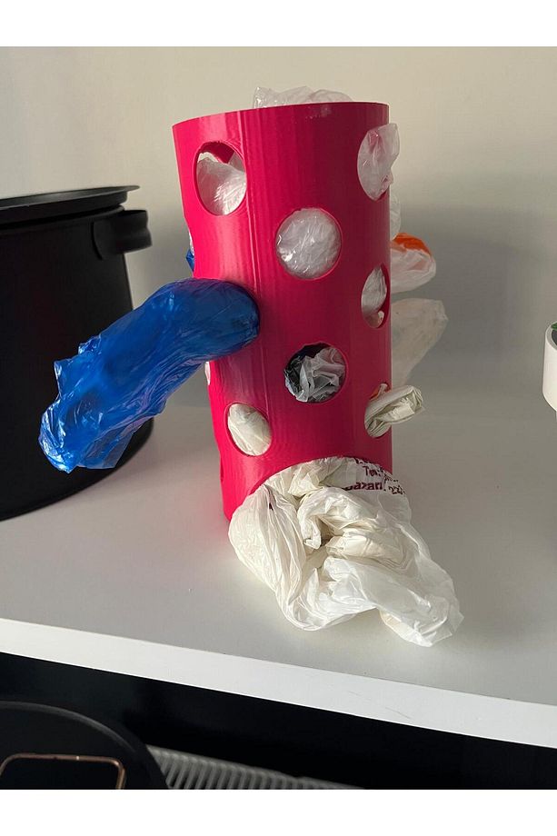 3D BASKI PEMBE MİNİ POŞETLİK - 4