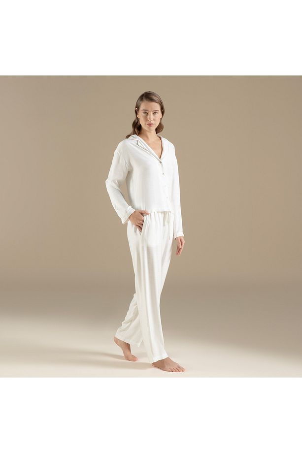 Pera Pijama Takımı Ekru - 3