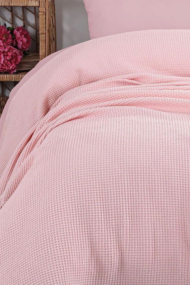 Ecocel Pike Örtü Tek Kişilik 160x230cm Karde Pudrapembe - 3