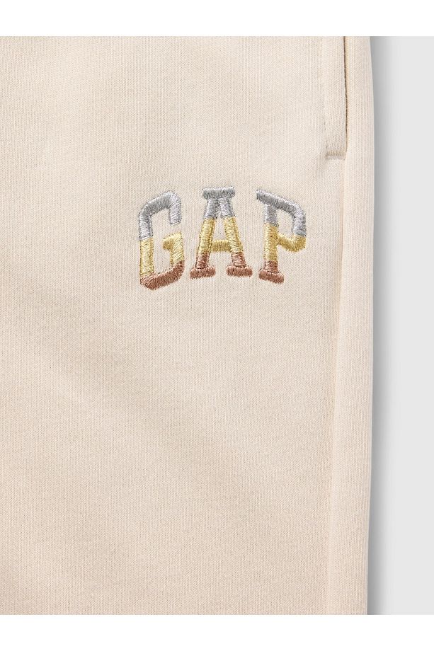 Kız Çocuk Bej Gap Logo Relaxed Fleece Jogger Eşofman Altı - 3