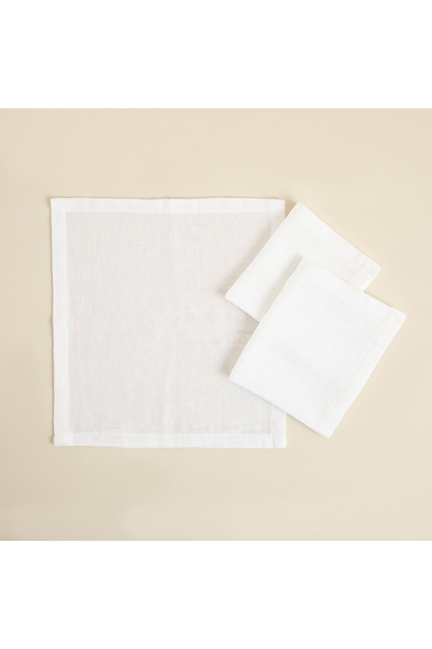 Abella Bambu 3'lü Ağız Bezi Beyaz - 2