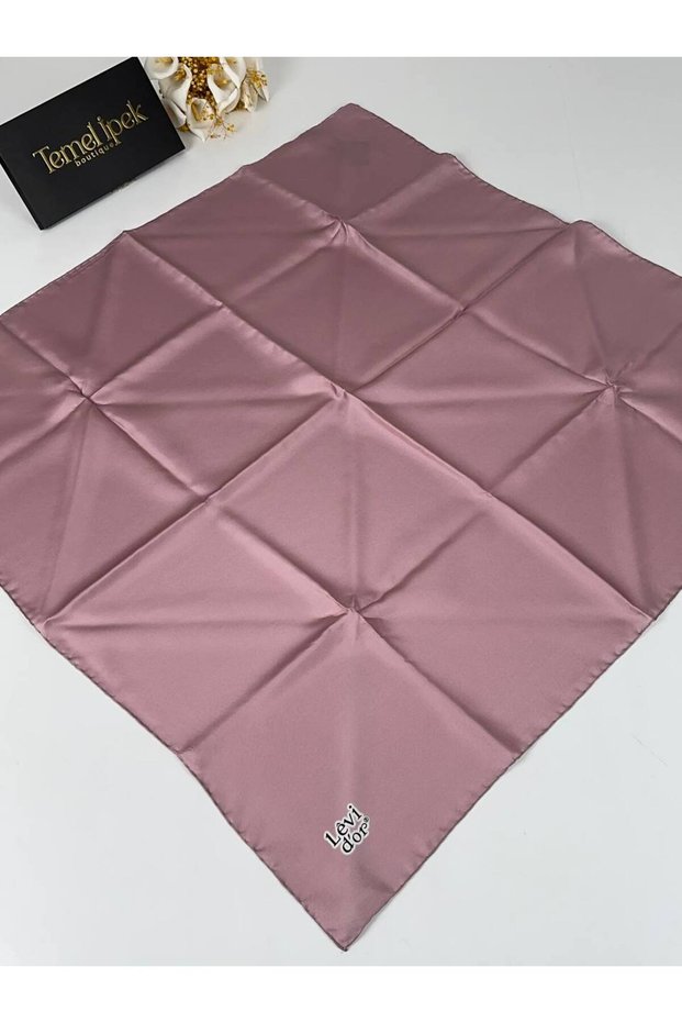 Düz Renk Twill İpek Eşarp