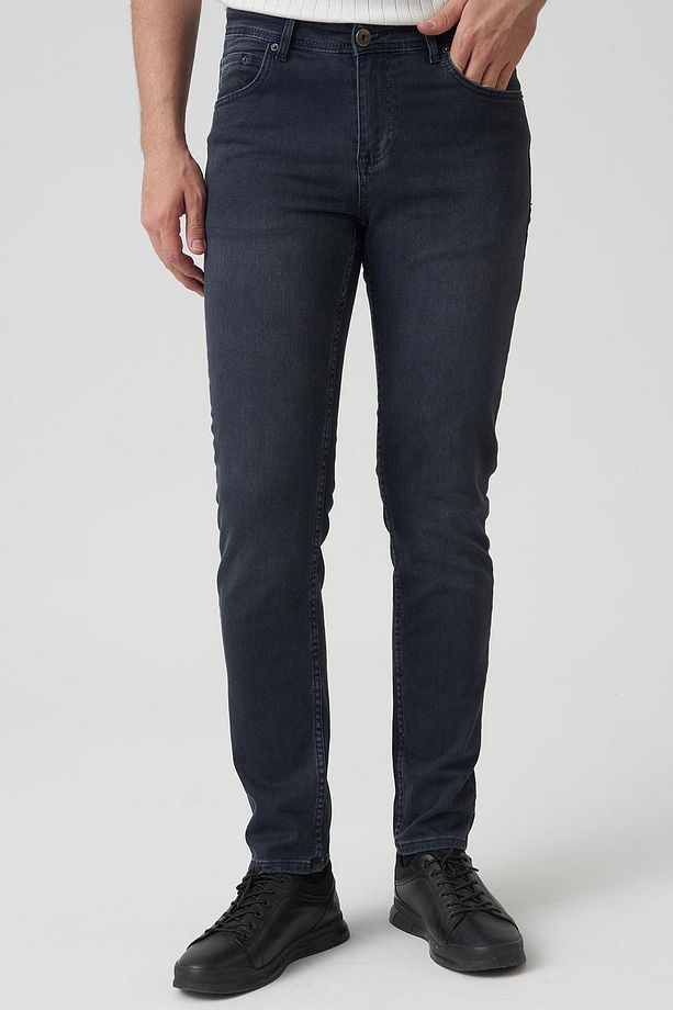 Sidney J2426 Regular Fit 5 Cep Pamuklu Jean Pantolon Sax - 1