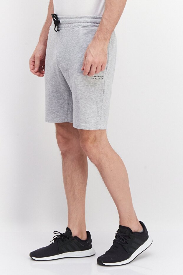 شورت رجالي أساسي برباط، رمادي - 4
