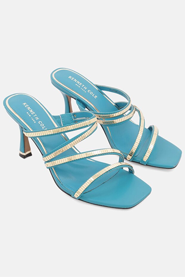 Kadın Orta Blanche çok Zincirli Slip On Sandalet، تركواز
