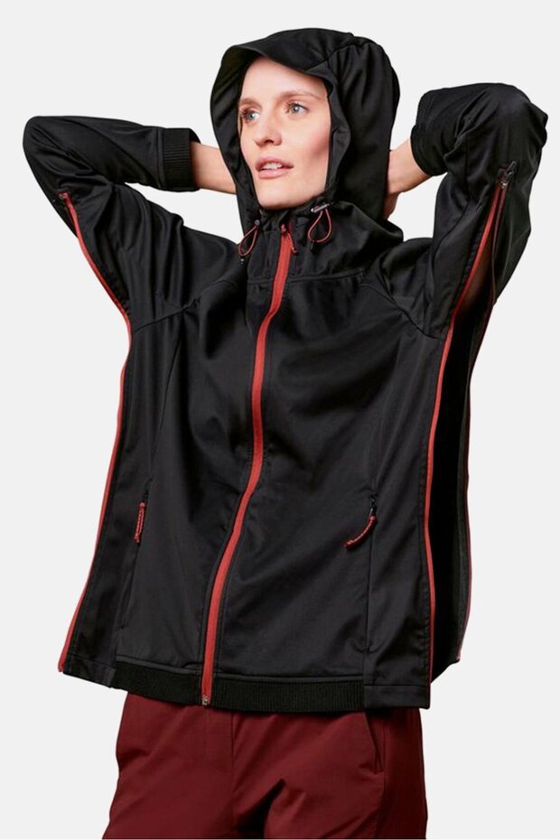 سترة نسائية خفيفة الوزن من سوفتشيل، باللون الأسود - 1