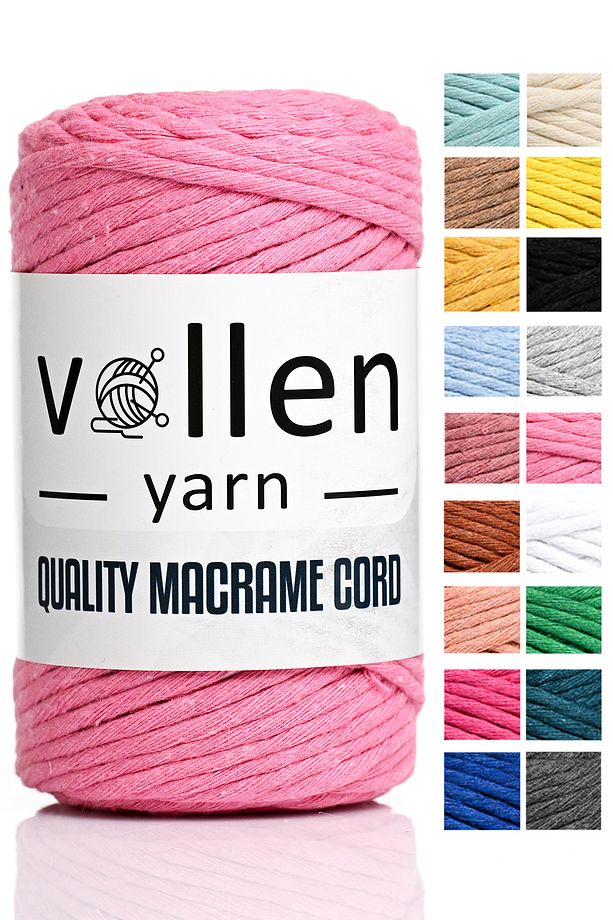 Taranan Makrome Ipi, 3mm Tek Büküm,Makrome Örgü İpi, Taranabilir Pamuk Makrome - 1