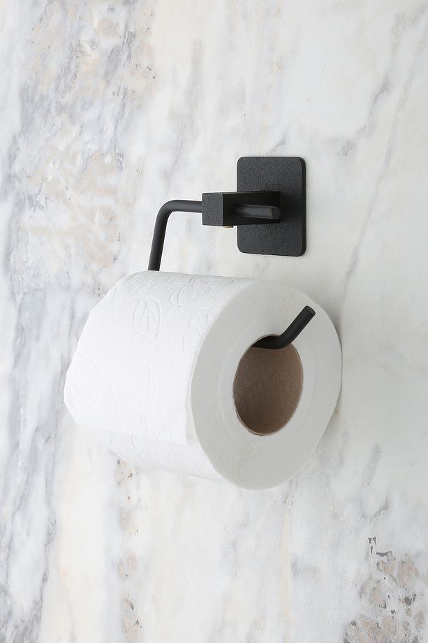 Kare Yapışkanlı Set Uzun Havluluk Rulo Havluluk Wc Tuvalet Kağıtlık Yuvarlak Havluluk Siyah - 5