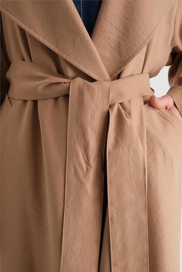 Oversize Modal Trençkot 24y8712 Camel - 4