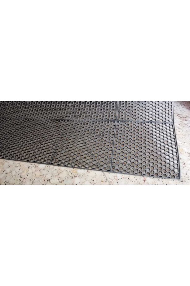 Gri Islak Zemin Matı Kare Banyo Kaymaz pvc petek mat paspas - 1
