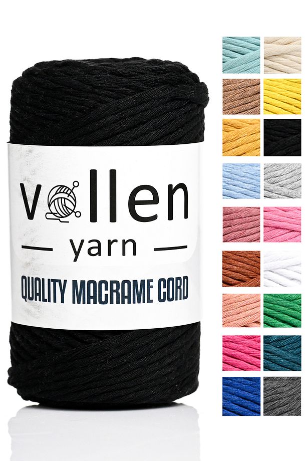 Taranan Makrome Ipi, 3mm Tek Büküm,Makrome Örgü İpi, Taranabilir Pamuk Makrome - 1