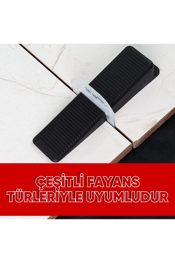 Fayans Seramik Seviye Tespit Derz Artısı Derz Klips Sabitleme Takozu 100 Adet - 6