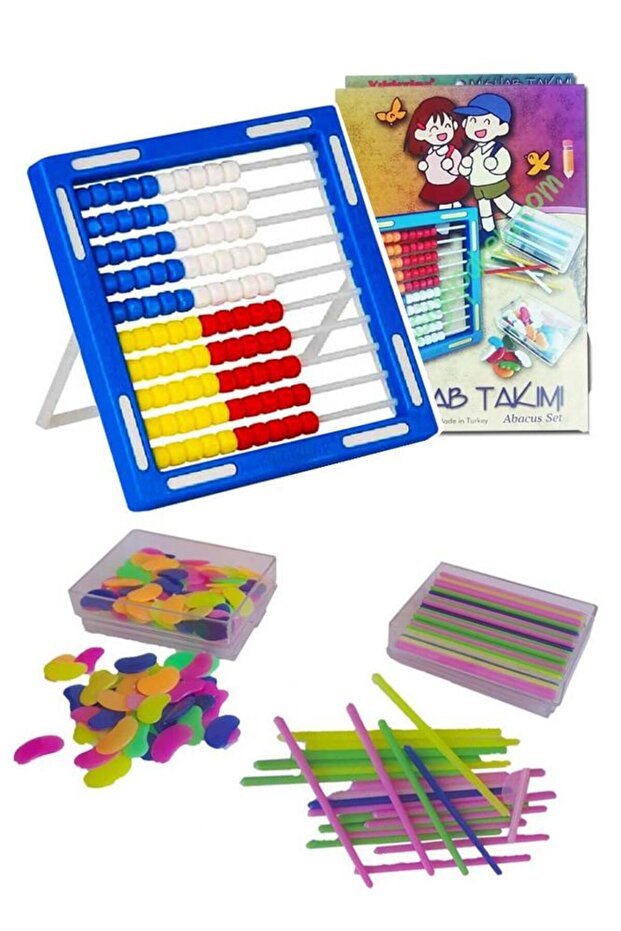 Mishap Seti Mavi ( Abaküs Fasulye Çubuk ) 1 Paket Yıldızlar Sayı Boncuğu Seti Mavi - 1