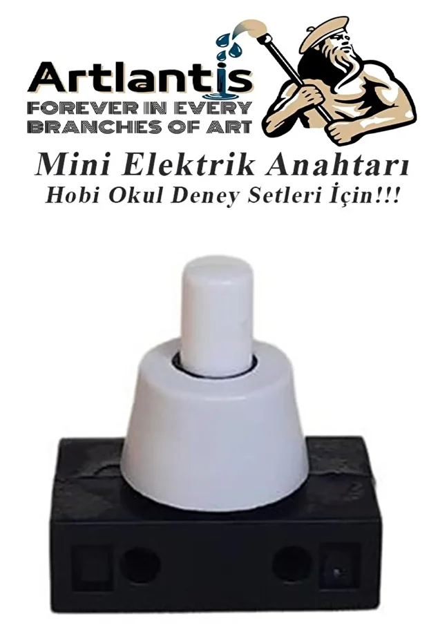 Mini Anahtar Arapuar Çıtçıt Anahtar 3 Adet Elektrik Devresi İçin Açma Kapama Düğmesi On / Off Siyah - 3